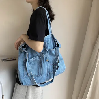 

Ladies retro style canvas handbag Ladies casual shoulder bag foldable shopping bag beach bag zipper female handbag