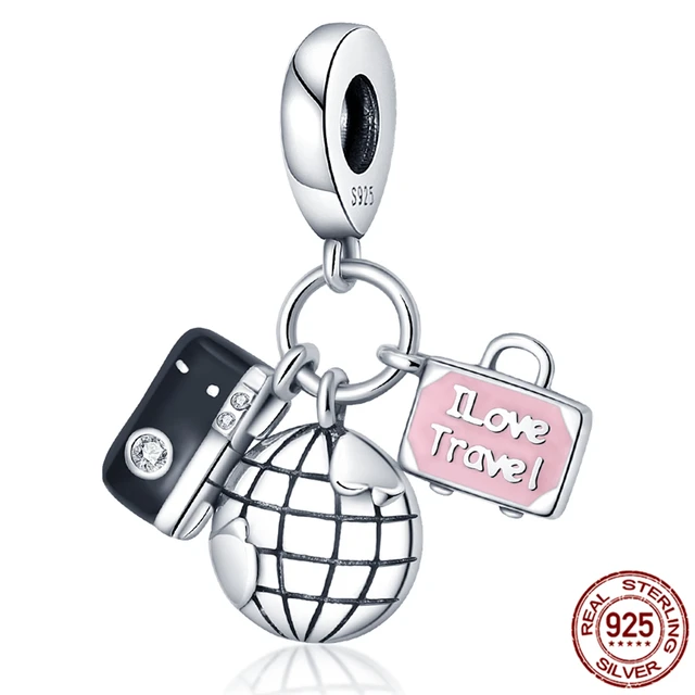 plata charms of ley 925 original Fits original pandora bracelet 925 silver women pendant jewelry galaxy starry sky charms beads PAC055