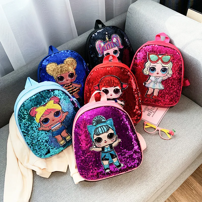 

Children Backpack New Style Kindergarten School Bag 3-6-Year-Old Sequin Bag Casual Backpack Bag