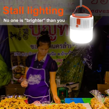

Camping Lamp Outdoor Waterproof Wireless 5 Modes Ergonomic Lantern Universal Tent Light 24LEDS Garden 3 In 1 Solar Powered