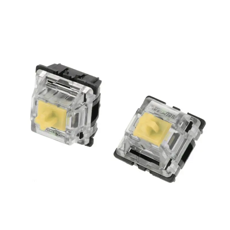 10 шт. механическая клавиатура Gateron MX 3 Pin желтый переключатель прозрачный