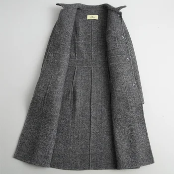 

Korean Casual Women Blend Winter Coat Long Woolen Female Women's Spring Autumn Wool Jackets manteau 38079 WYQ1802
