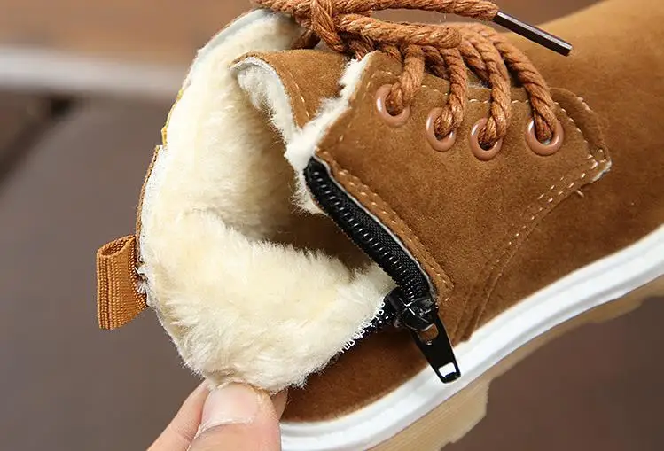 COZULMA Winter Baby Boys And Girls Shoes Boots Kids Fashion Snow Boots Children Warm Plush Cotton Thick Soft Shoes for 1-8 Years