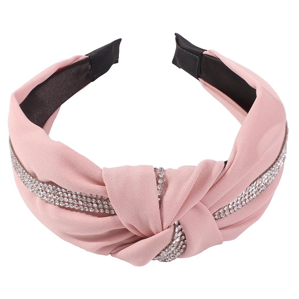 

KMVEXO Full Rhinestone Tiara Headband Wide Bowknot Fabric Crystal Crown Hairbands For Women Lady Party Wedding Hair Jewelry Gift