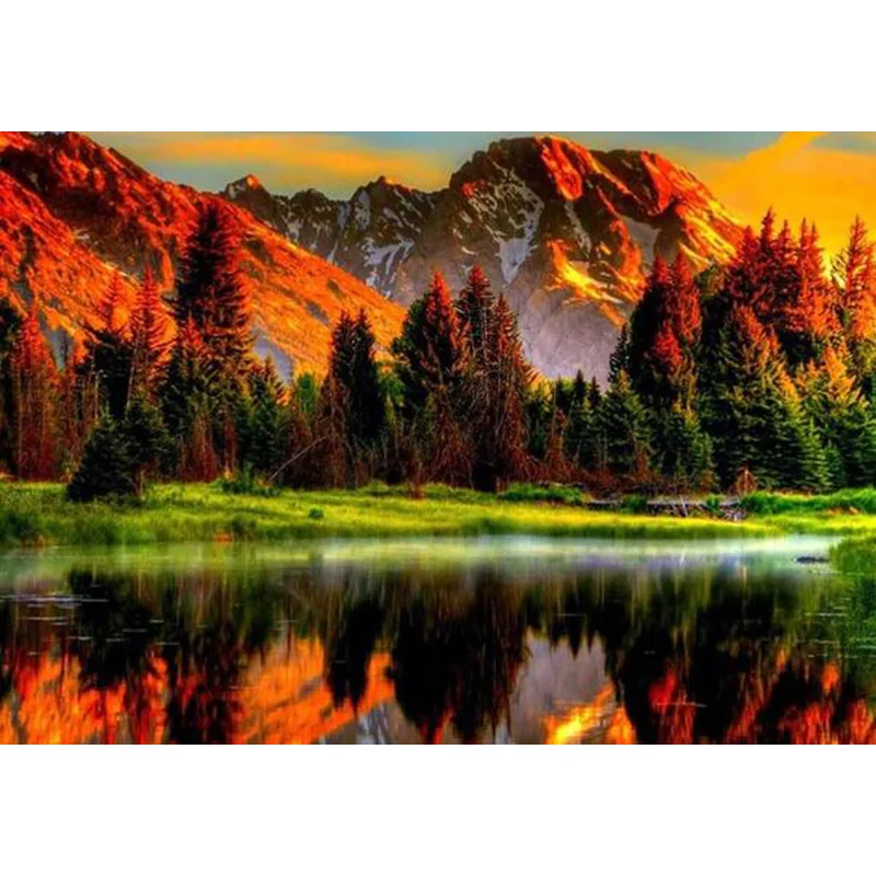 DIY 5D Diamond Painting Cross Stitch Full Square Frameless For Living Room Nature Scenery Mosaic Landscape Home Decor | Дом и сад