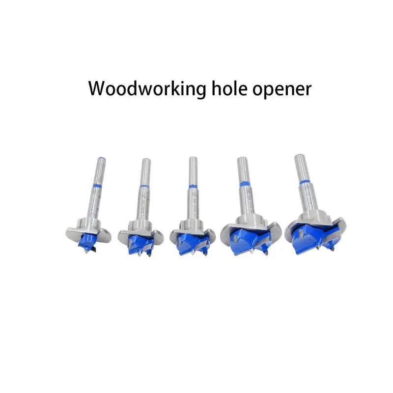 5pcs Adjustable Forstner Drill Bits Hinge Hole Opener Boring Tipped Woodworking