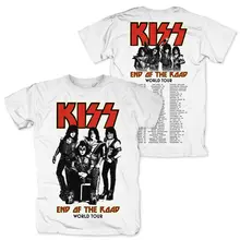 Kiss End of The Road Tour Официальная футболка Merch новая Оригинальная футболка с короткими рукавами для мужчин/мальчиков