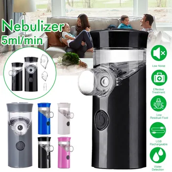 

Household Mini handheld nebulizer inhaler silent ultrasonic nebulizador rechargeable automatic device for children and adults