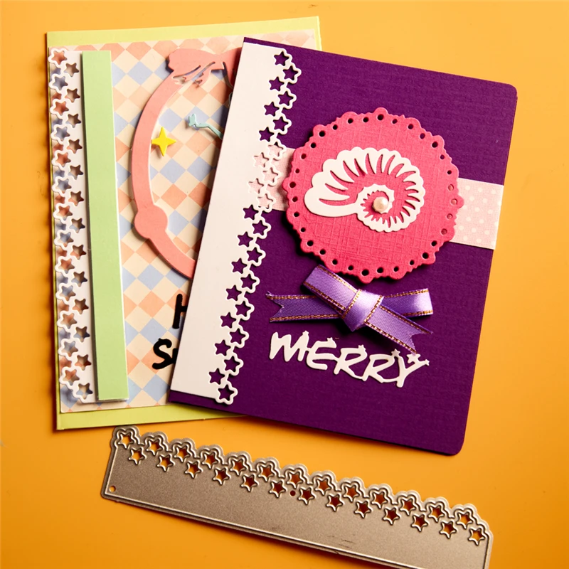 

Naifumodo Star Border Metal Cutting Dies for Card Making Scrapbooking Dies Embossing Stencil Craft Frame Dies Lace Cutting Dies