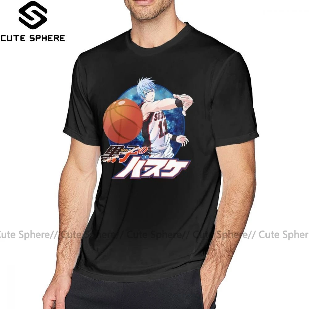 Футболка Kuroko No Basket, футболка Kuroko No Basket, летняя футболка с короткими рукавами, футболка с принтом, 100 хлопок, Веселая Футболка большого размера