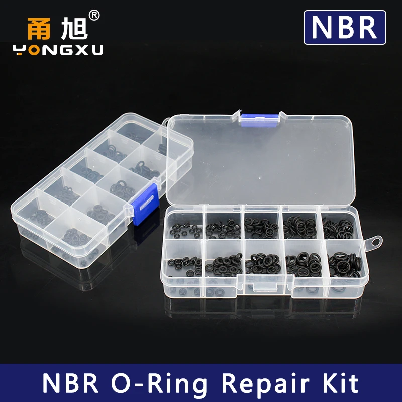 VMQ NBR Seal Ring Silicone Kit Thickness 1 / 1.5mm Nitrile Rubber NBR O-Ring Gasket Sealing Ring O Rings Rubber Kit Set