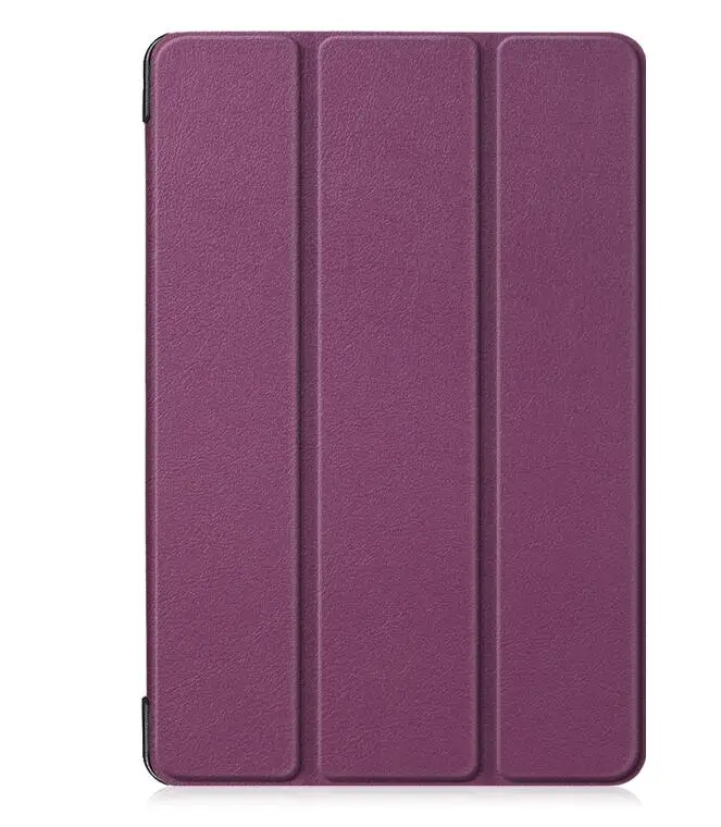 Откидной Чехол для iPad 10,2 Смарт магнит PU кожаный чехол Funda Coque+ Stylus - Цвет: Фиолетовый