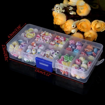 

1Box Cartoon Acrylic Bead Kit Jewelry Necklace Bracelet Children Craft Set DIY Y4QB