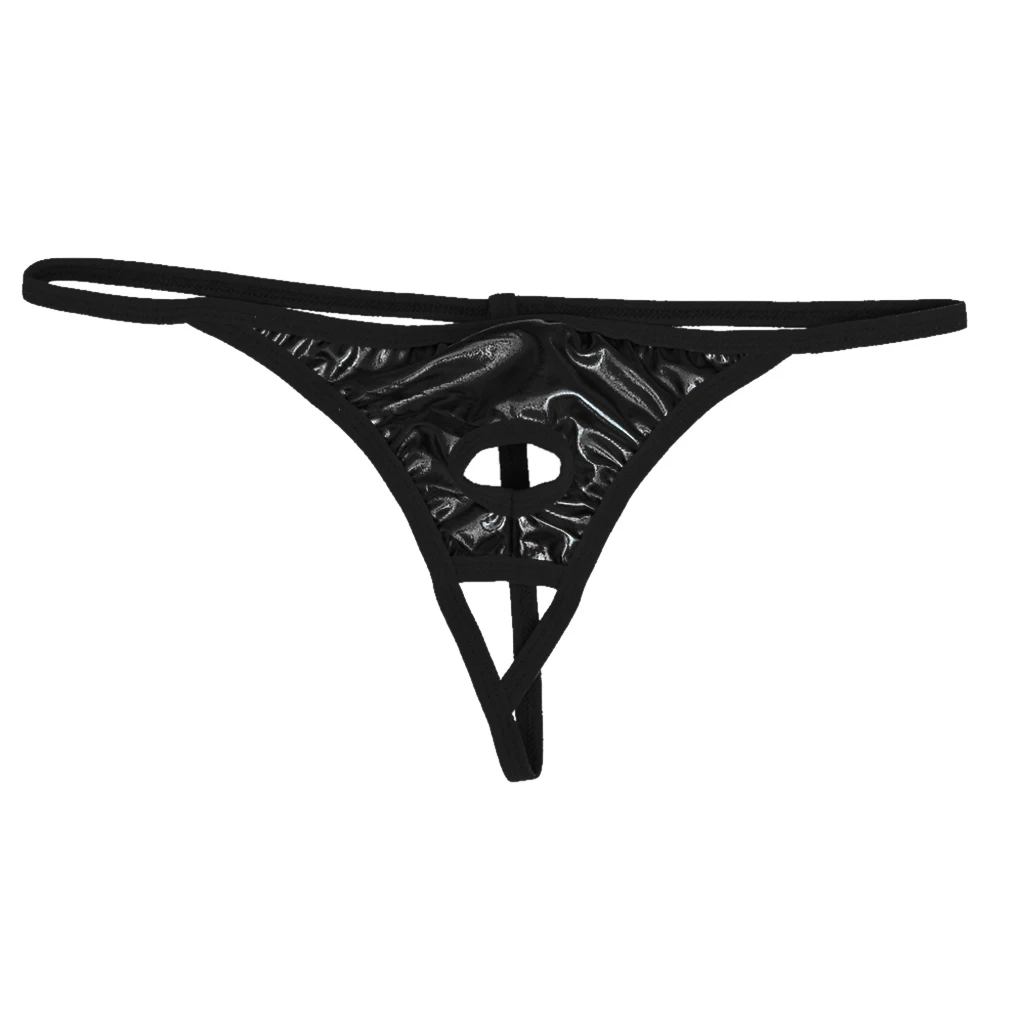 Men Open Front Studded Pouch G-string Underwear Thong Briefs