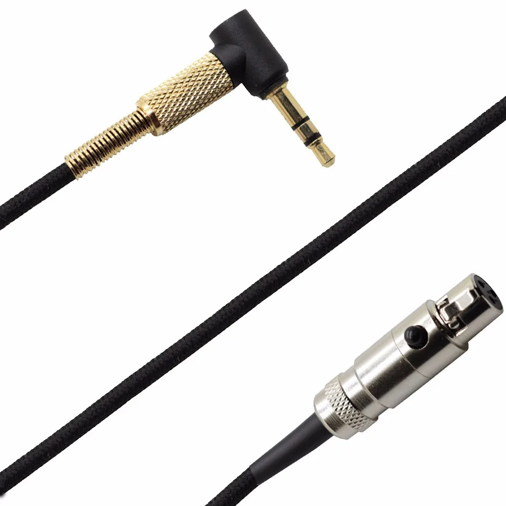 Mini XLR 3Pin OFC Replacement Braided Cable Cord For AKG K141 K171 K175 K181 K240 MKII K240S K371 Headphones