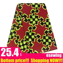 Настоящий гарантированный настоящий голландский воск высокого качества, ткань с принтом, 6 ярдов, африканская ткань для шитья, 120414