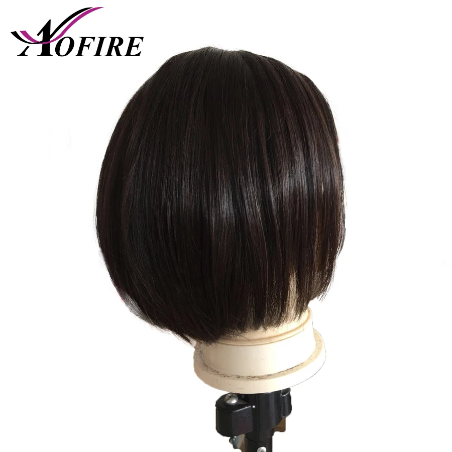 150% плотность короткий боб парик перуанский Remy прямые стриженые волосы 13x6