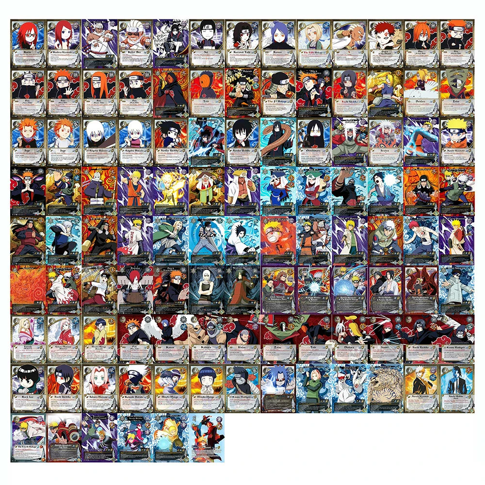 Naruto English Card Flash Card Anime Surrounding Uzumaki Naruto Uchiha Sasuke Ninja Action Figure Card Kid Gift Toy Game Collection Cards Aliexpress