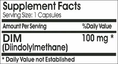 

DIM (Diindolylmethane) 100mg Antioxidant