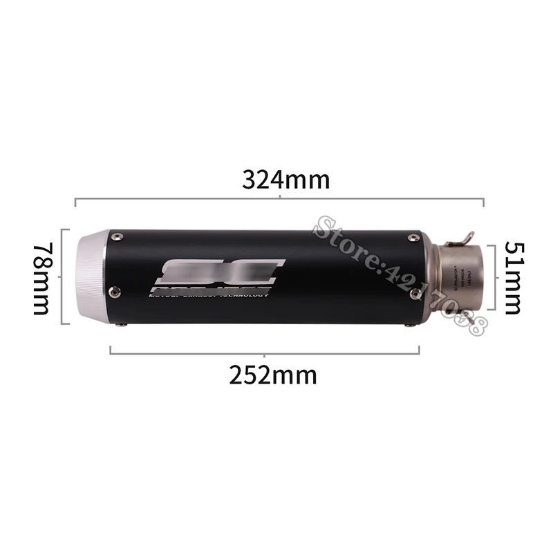 Высокое качество CNC 51 мм Универсальный Мотоцикл выхлопная труба Модифицированная Escape дБ убийца глушитель мото для Honda Yamaha Kawasaki Suzuki