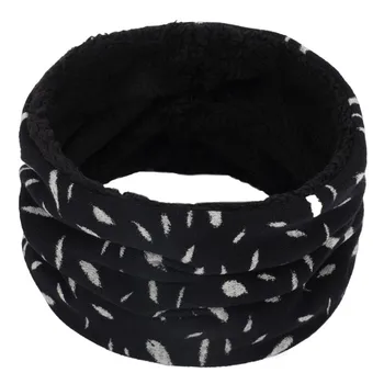 

Unisex Scarf Patchwork Leaf Neck Warmer Fleece Knitted Scarf Scarves Shawl Printed scarf Black Brown Gray Collar Neckerchief #35