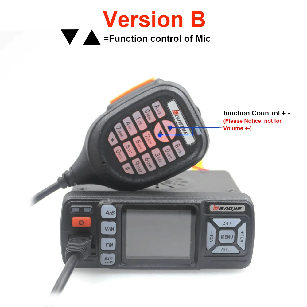 BJ-318-Version B BAOJIE Walkie Talkie BJ-318 25 Вт двухдиапазонный 136-174 и 400-490 МГц Автомобильный fm-радио BJ318(обновленная версия BJ-218 - Цвет: BJ-318-Version B