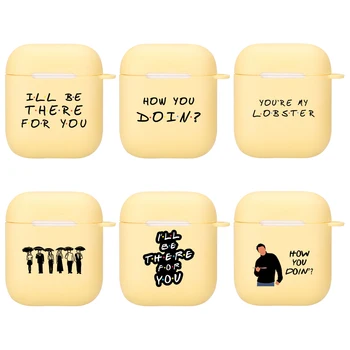 

American TV Friends Earphone Case For Apple AirPods 2 Soft Silicone Headphones Cases For Air pods Protective Cover With Keychain