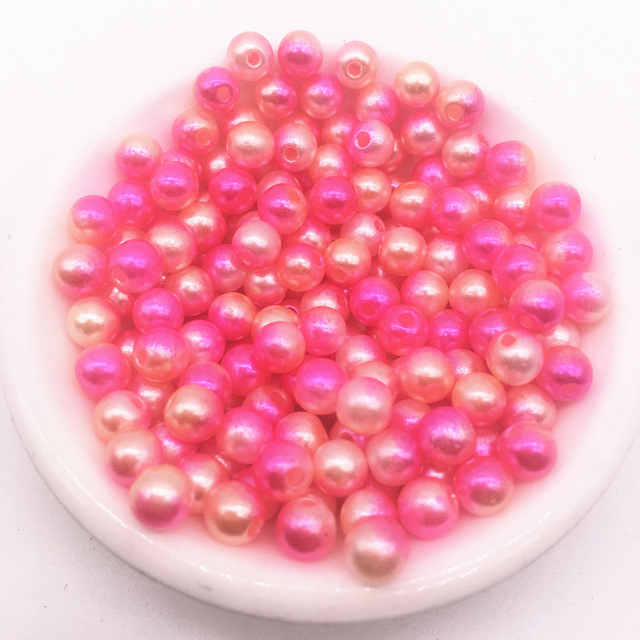 Dia 4/6/8/10mm 30-200pcs Acrylic Round Pearl beads Loose Pearl Beads for Necklace Bracelet DIY Jewelry Making