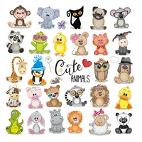 Buy Cute Animal Patches Set | Iron-On Fashion Stickers | Heat Transfer Fabric Patches | Clothes Accessories | Online Shopping