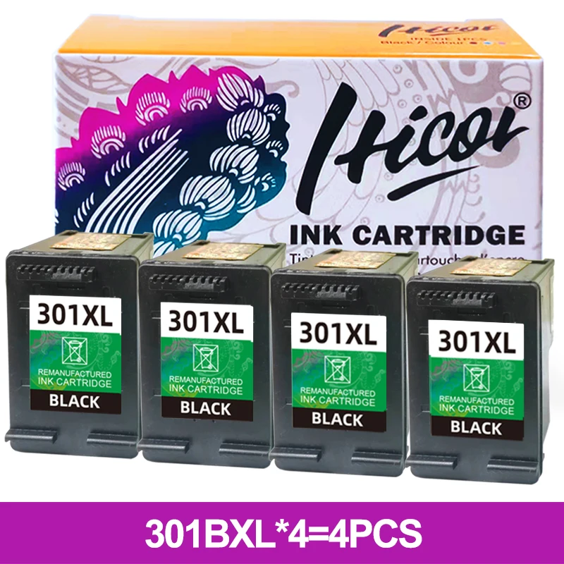 Hicor Remanufactured Black Replacement For HP 301 For hp 301XL Ink  Cartridges Deskjet 4500 4501 4502 4503 4504 4505 4507 - AliExpress