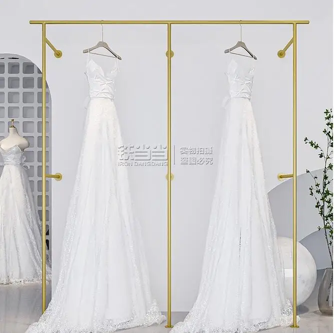

Wedding dress hanger hanging cheongsam special hanger photo studio wedding dress display rack wall display rack support customiz