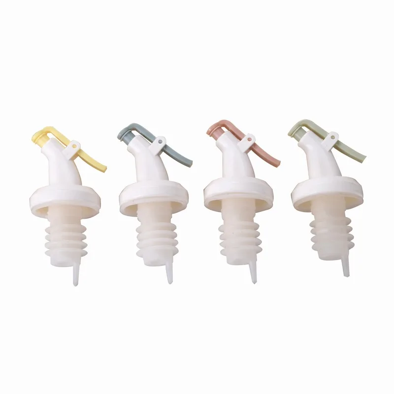 

4PCS/Set Colorful Olive Oil Bottle Sprayer Spout Liquor Dispenser Wine Pourers Flip Top Stopper Kitchen bar tools