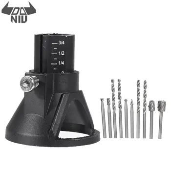 

DANIU 7Pcs or 11Pcs Drill Carving Positioner Locator with Rotary Burr Twist Drill 3.175mm for Rotary Tool Drill Adapter