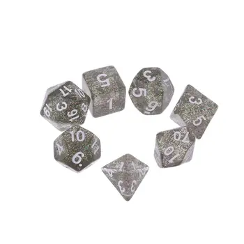 

7pcs Sided Dice D4 D6 D8 D10 D12 D20 Dungeons & Dragon D&D RPG Poly Table Board Game Set