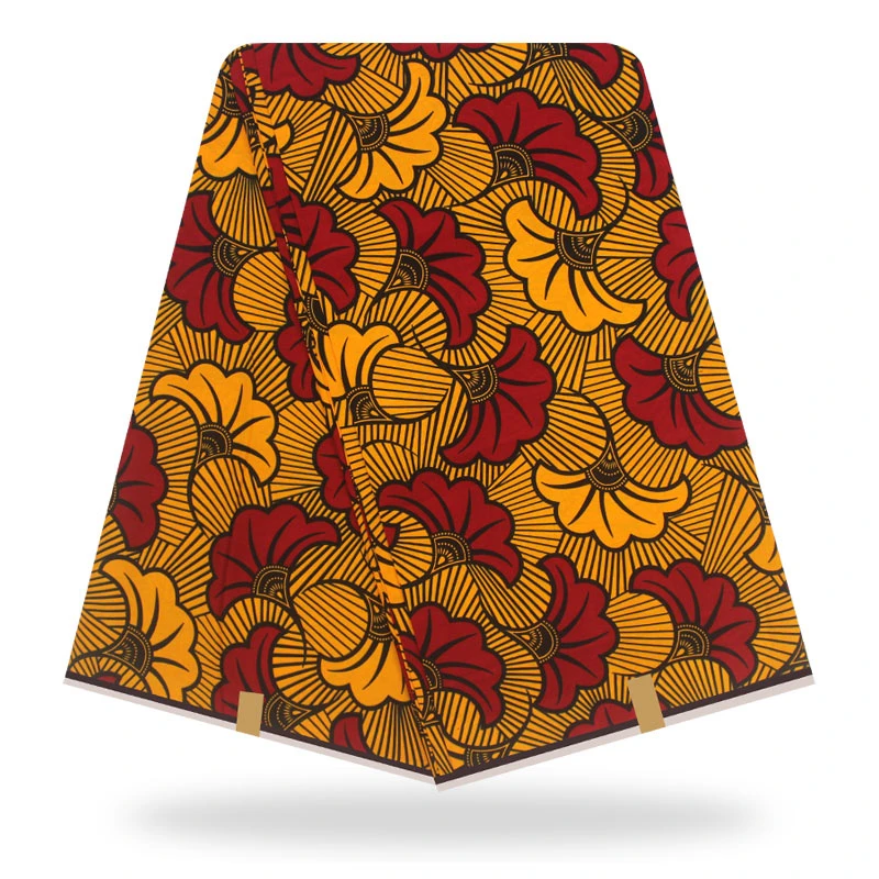 Африканская вощеная ткань принтом Кент Ткань 6 ярдов Анкара Африканский Tissus настоящий голландский воск принты оптом полиэстер воск ткань для платья - Цвет: as picture