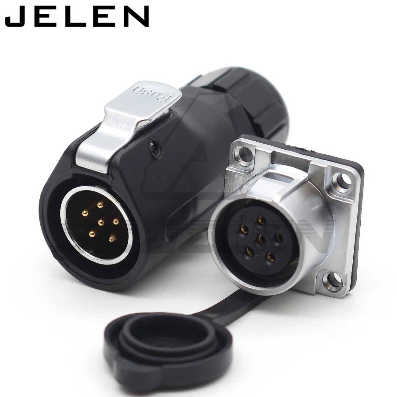 XHE20,  IP67 2/3/4/5/6/7/8/9/10/12 pin Waterproof connector, M20 Panel mount power cable connector plug and socket