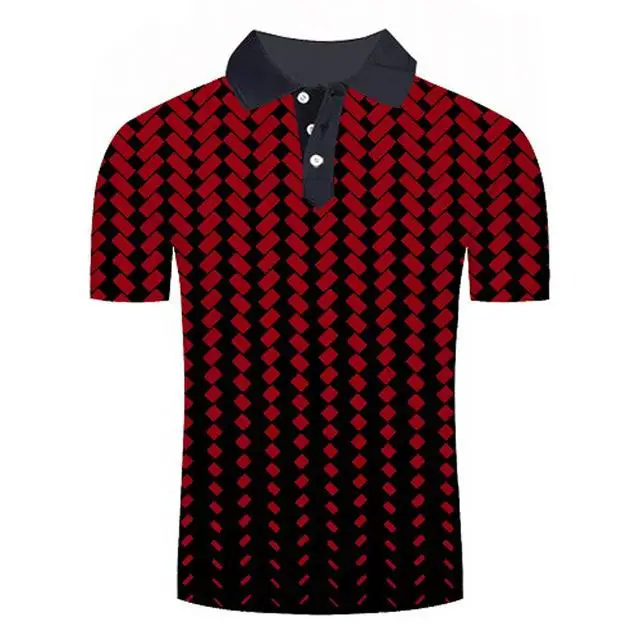 polo-201 Новое поступление Цифровая печать мужская рубашка Поло Топы модный бренд размера плюс короткий рукав черная белая рубашка поло Homme Camisa - Цвет: polo-201