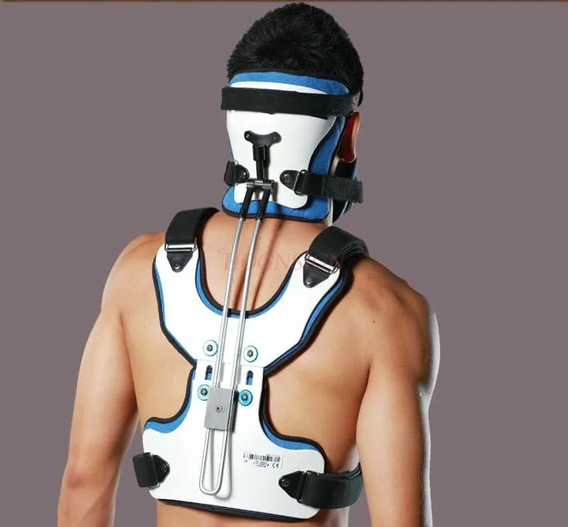 Cabeça e Pescoço Dispositivo de Fixação Peito Ortose Pescoço Suporte Adulto Vértebra Cervical Coluna 8 Colar cervical