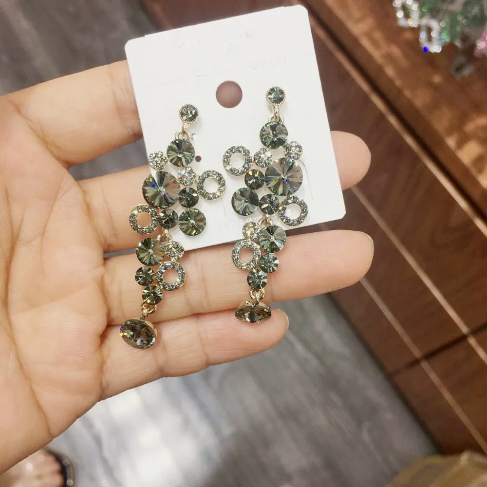 MS Betti Роскошные серьги chandier с кристаллом из Swarovski серебряные цвета для свадьбы ювелирные украшения для женщин Подарки