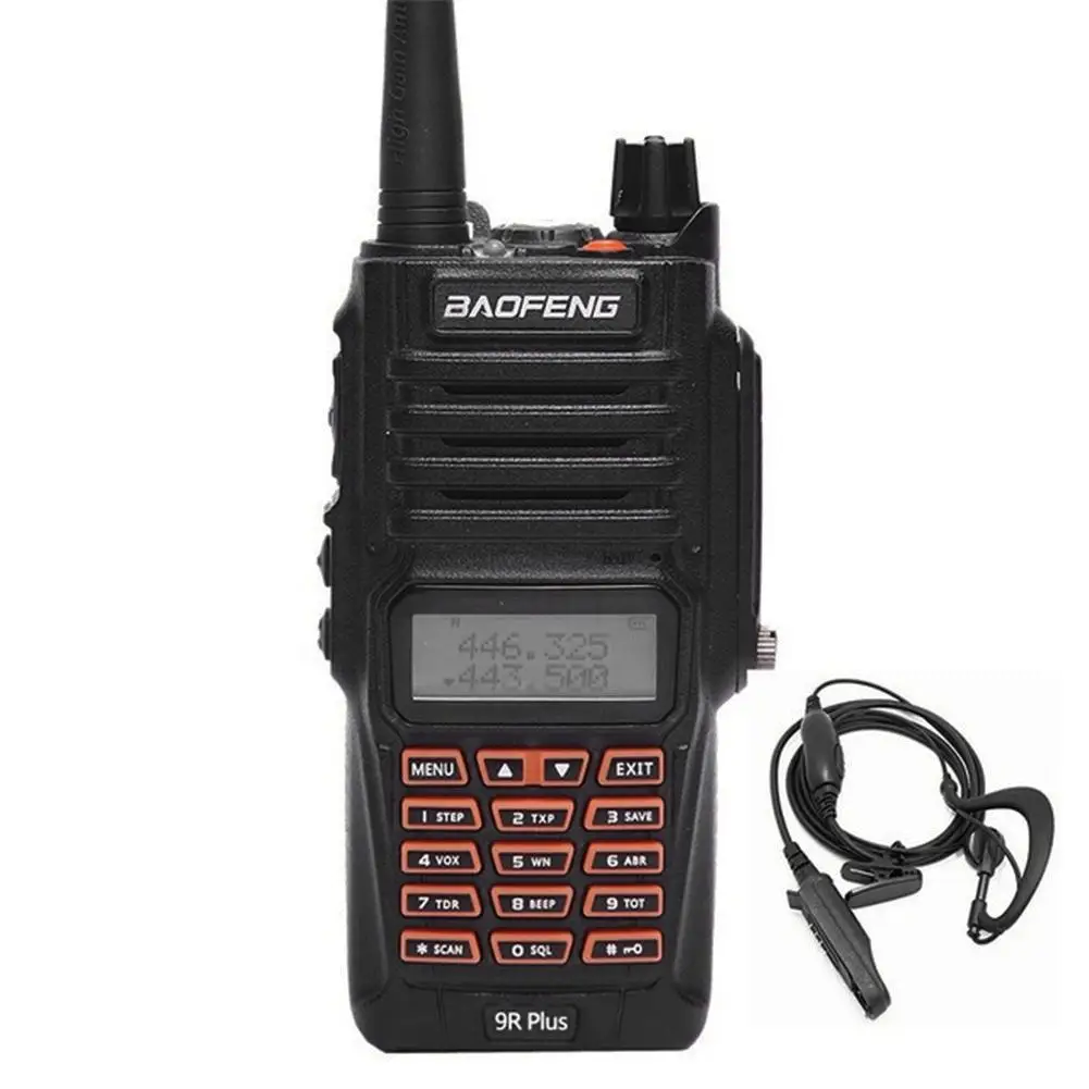 Baofeng UV-9R Plus рация Двухчастотная портативная двухсторонняя Водонепроницаемая FM регулируемая цифровой трансивер портативная рация