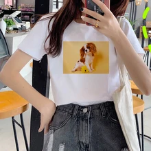 Best Offers Women's Wreath T-shirt Lovely Dog and Cat clothes ladies short sleeve Kawaii Tees top graphic T-shirt   printing T-shirt female