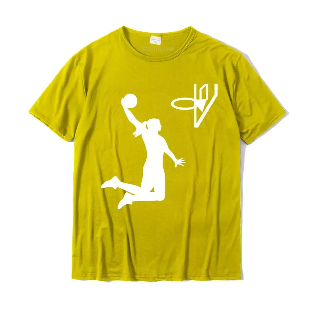 Fashionable Short Sleeve Tops Tees Lovers Day O Neck 100% Cotton Fabric Men T-shirts Design Fashionable Tops & Tees Special Basketball girl woman Long Sleeve T-Shirt__MZ15837 yellow