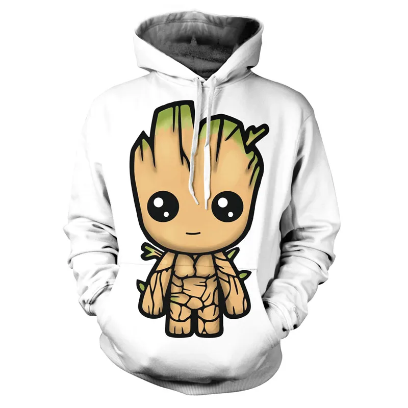 Мужская толстовка в стиле хип хоп Guardians of the Galaxy Groot свитшот с 3D принтом уличная