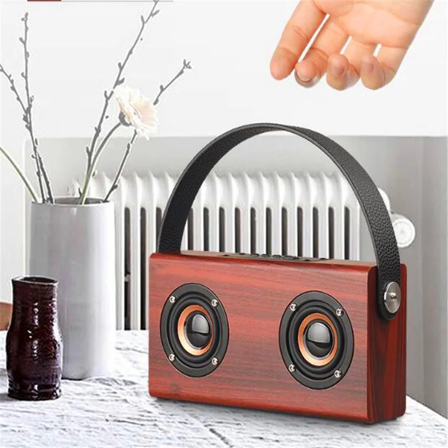 

Wood Grain Speakers Soundbar Column Portable Subwoofer Music Center Talking Bluetoth Acoustic System Boombox Wireless Speaker