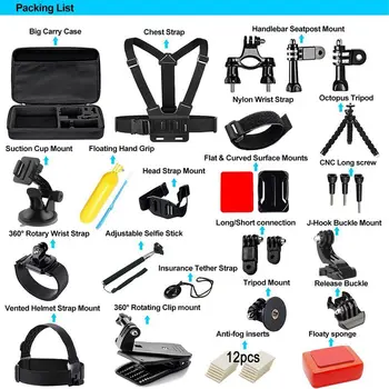 

Camera Accessories Kit for GoPro Hero 6 5 4 3+ Session Accessory Bundle Set for Action Camera SJ4000 SJ5000 SJ6000 Xiaomi Yi-Flo