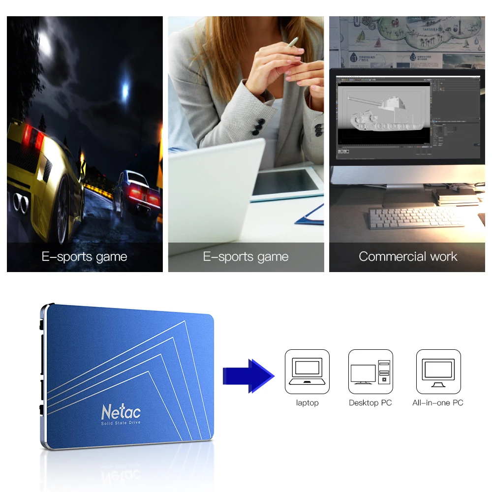Netac 2 5 &quot720 GB TLC 550 МБ/с. S SSD 1 ТБ SATA III Внутренний твердотельный накопитель 720 128GB HDD