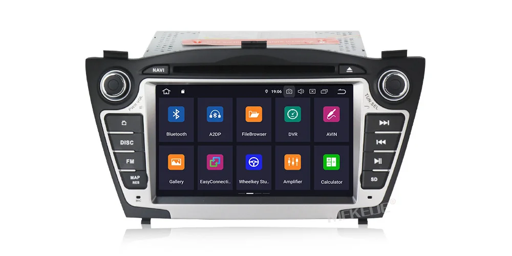 MEKEDE PX5 4+ 64G 1024x600 Android 9,0 автомобильный dvd-плеер мультимедиа для hyundai ix35 Tucson gps плеер навигация Радио Автомобильная компьютер