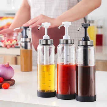 

YOMDID Sauce Extrusion Bottle Ketchup Salad Dressing Storage Pot Pepper Sauce Oyster Sauce Honey Press Bottle Seasoning Tools