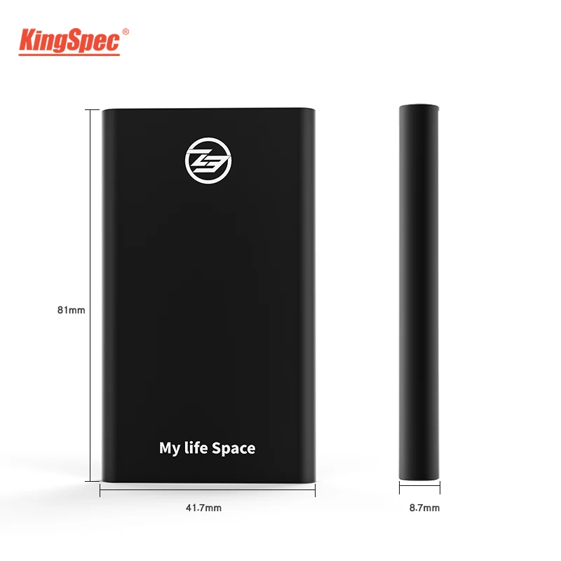 Внешний жесткий диск KingSpec для ноутбука портативный SSD 120 ГБ 240 500 Гб 1ТБ hdd с USB 3.1 тип