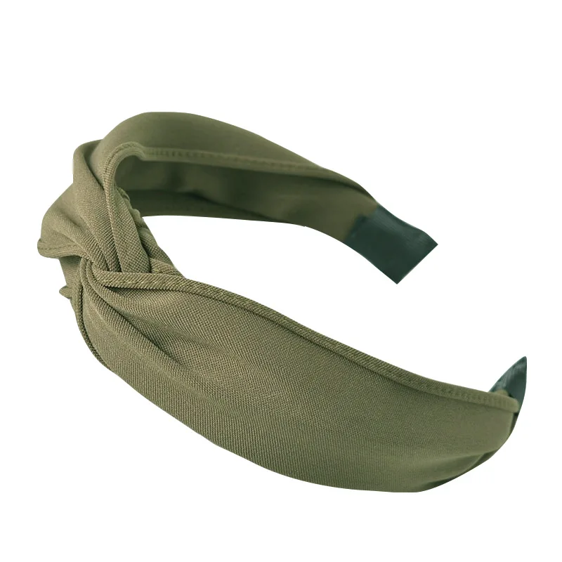 Korean-style INS Online Celebrity Face Wash Large Rims Knot Cross Hair Bands Fabric Solid Color Versatile Headdress Headband Wom